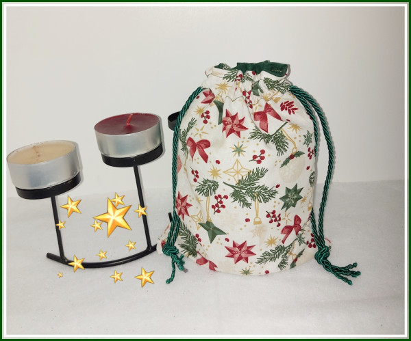 Zugbandbeutel / Geschenkbeutel Weihnachtliche Motive