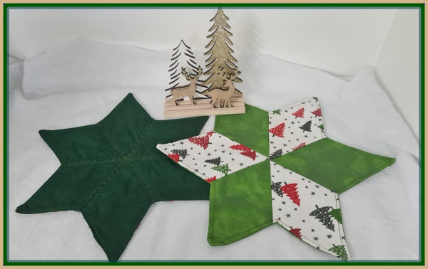 Tischsterne ca. 29 cm in verschiedene Farben und Motiven