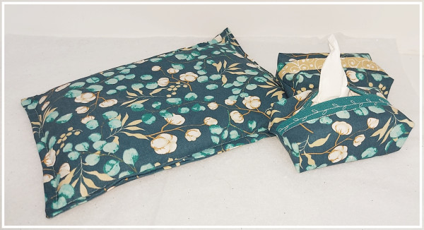 Körnerkissen / Wärmekissen Türkis, Petrol in Eukalyptusm